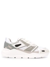Sandro Futura Leather And Mesh Technical Trainers In White