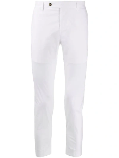 Pt01 Skinny Cropped Trousers In White