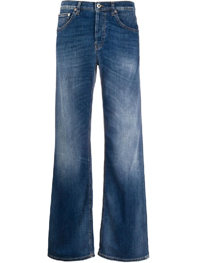 Dondup Faded Wide-leg Jeans In Denim