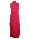 Off-white Short Dna Spiral Split Dress In Fuchsia No Color
