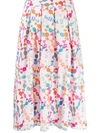 HVN CANDY PRINT PLEATED SKIRT