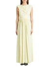 Isabel Marant Guciene Jersey Midi Dress In Ly Light Yellow