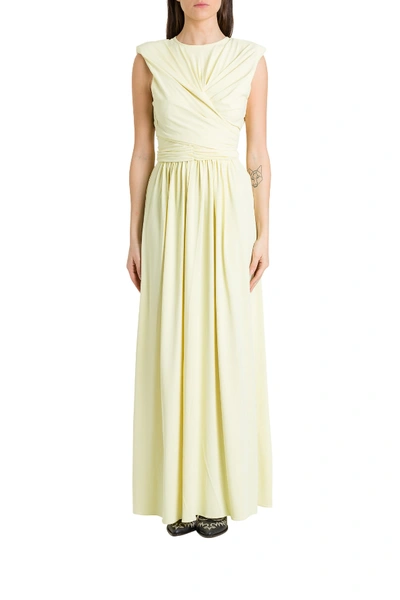 Isabel Marant Guciene Jersey Midi Dress In Yellow