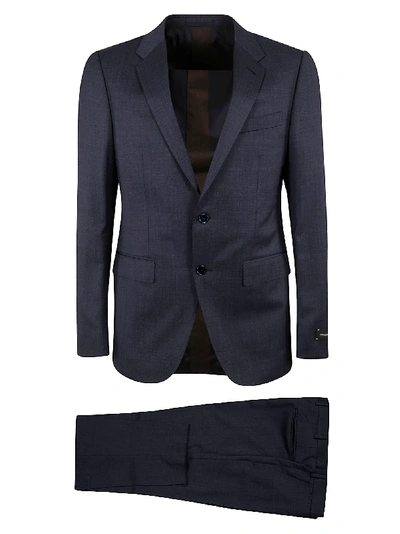 Ermenegildo Zegna Classic Single-breasted Suit In Blue Navy