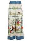 GUCCI MICKEY MOUSE PRINTED TROUSERS,11300093