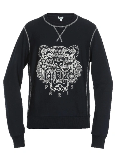 Kenzo Cotton Sweatshirt In Midnight Blue