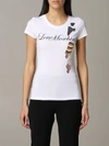 LOVE MOSCHINO T-SHIRT WITH ICE CREAM AND SEQUINS PRINT,11301882