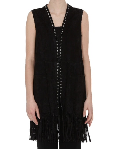 Golden Goose Women's  Black Leather Vest