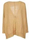 Avant Toi Loose Distressed Cardigan In Beige