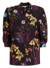 STELLA MCCARTNEY STELLA MCCARTNEY FLOWER PRINT SILK BLOUSE,11302328