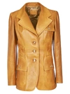 PRADA LEATHER BLAZER,11302575