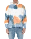 Msgm Splat Color Print Hoodie In Multicolor