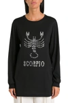 Alberta Ferretti Scorpio Embellished Long Sleeve Top In Nero