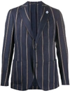 LARDINI CONTRAST STRIPE BLAZER