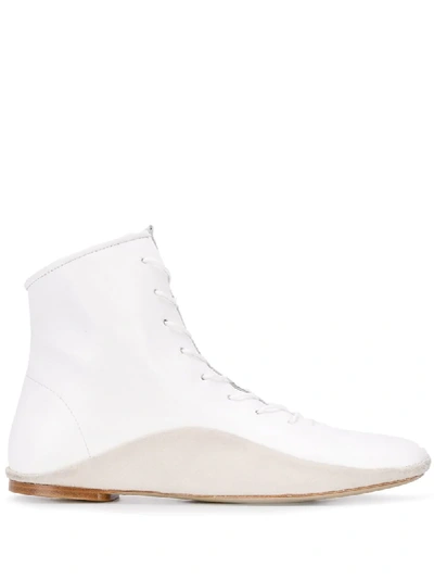 Paul Smith Ana Lace-up Boots In White