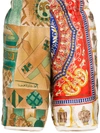 Children Of The Discordance Scarf Patchwork Shorts In Green