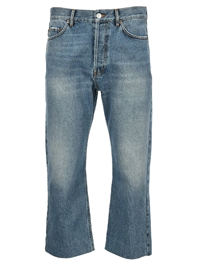 Balenciaga Cropped Jeans In Light Blue