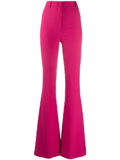 Hebe Studio Flared Trousers In Pink