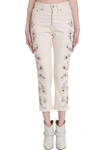 GOLDEN GOOSE TEXAS JEANS IN BEIGE DENIM,11306478