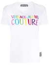 VERSACE JEANS COUTURE CREW NECK EMBROIDERED LOGO T-SHIRT