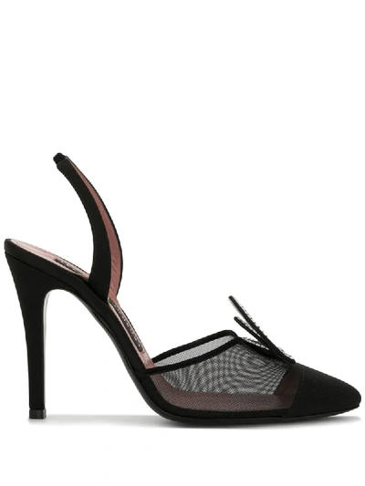 Les Petits Joueurs 'gemma' Slingback-pumps In Black