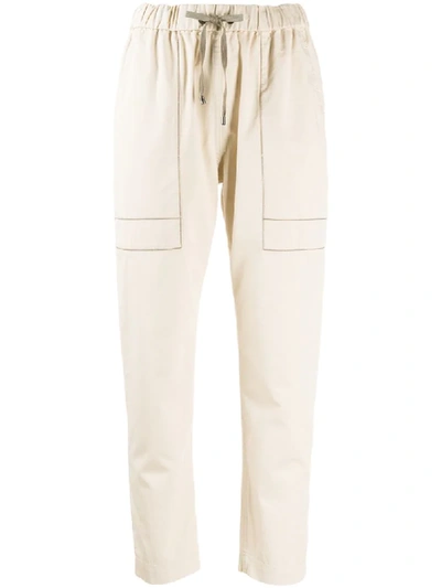 Brunello Cucinelli Metallic Embellishments Trousers In Neutrals