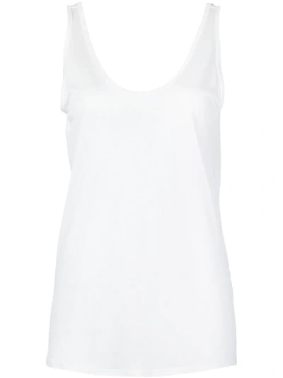 The Row Scoop Neck Tank Top In White