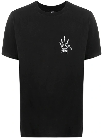Stussy Old Crown Printed T-shirt In Black