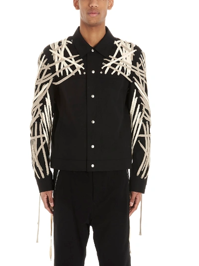 Rick Owens Megalaced Worker Jacket In Nero | ModeSens