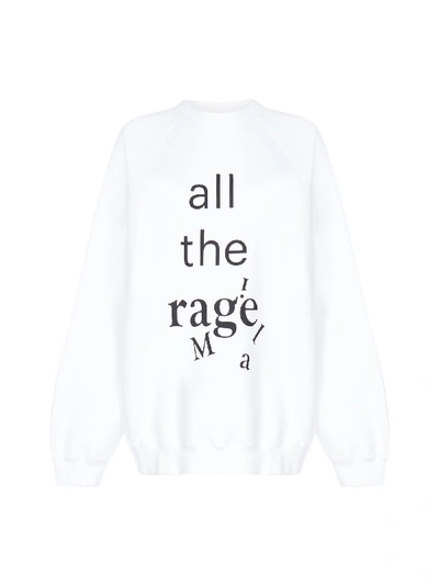 Maison Margiela All The Rage Cotton Sweatshirt In Bianco