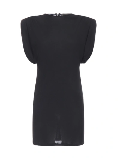 Versace Maxi Shoulder Dress In Nero