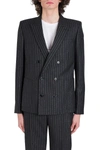 SAINT LAURENT LUREX PINSTRIPE BLAZER,11317141