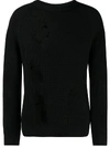 LANEUS DISTRESSED KNIT JUMPER