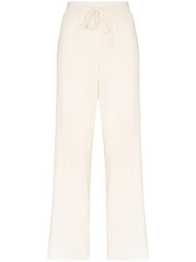 Missing You Already Drawstring Cotton Trousers In Neutrals
