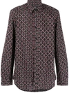 DIESEL LONG SLEEVE GEOMETRIC PRINT SHIRT