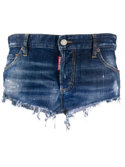 Dsquared2 Harley Denim Shorts In Blue