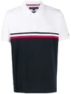 TOMMY HILFIGER STRIPED DETAIL POLO SHIRT