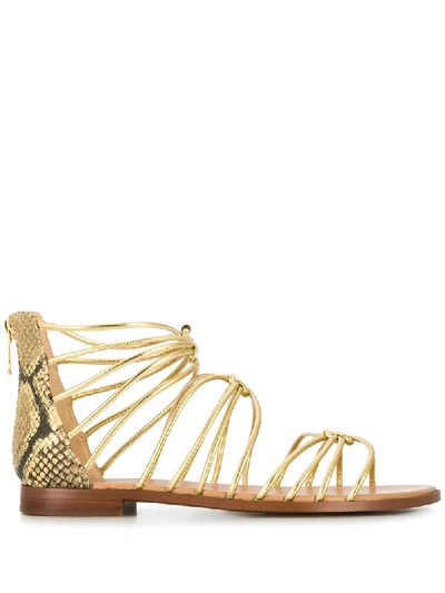 Sam Edelman Emi Flat Sandals In Gold