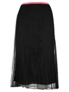Helmut Lang Pleated Pull-on Skirt In Black