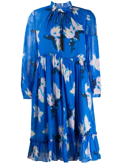 Dorothee Schumacher Kleid Mit Schleifenkragen In Blue