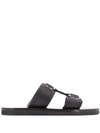 DSQUARED2 FLAT LEATHER SANDALS