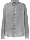 Army Of Me Faded Effect Relaxed Fit Shirt In Grey