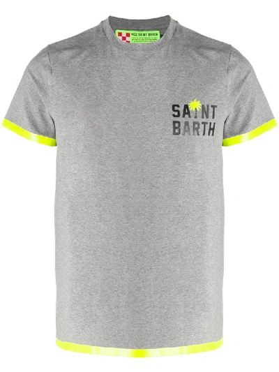 Mc2 Saint Barth Contrast Trim T-shirt In Grey