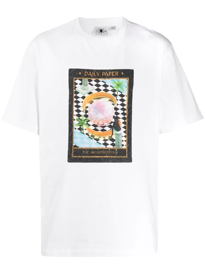 Daily Paper High Priestess Logo T-shirt In White