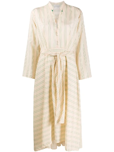 Forte Forte Embroidered Bohemian Midi Dress In Neutrals