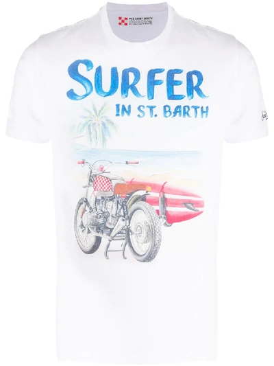 Mc2 Saint Barth Surfer T-shirt In White
