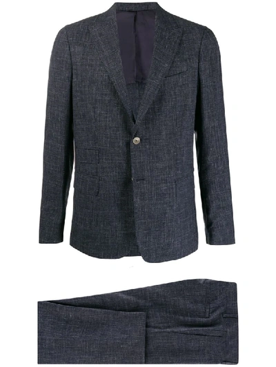 Eleventy Slim-fit Two-piece Suit In Blue