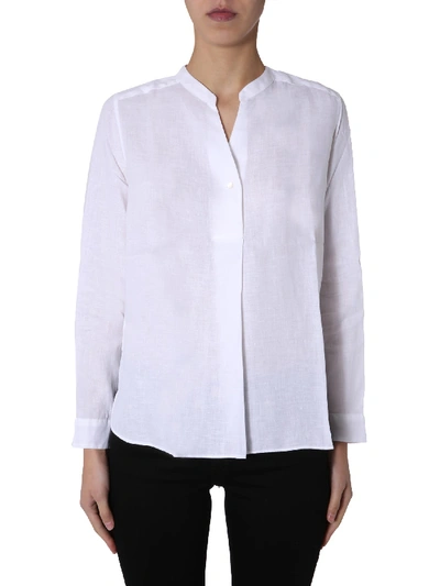 Aspesi Oversize Fit Shirt In Bianco