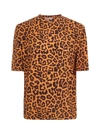 ATTICO LEOPARD TEE WITH STRUCCTURED SHOULDER,11331126