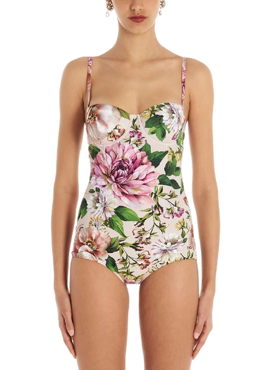 Dolce & Gabbana Rose Swimsuits In Multicolor